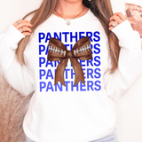 Panthers Repeat Football Bow DTF Print