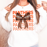 Panthers Repeat Football Bow DTF Print