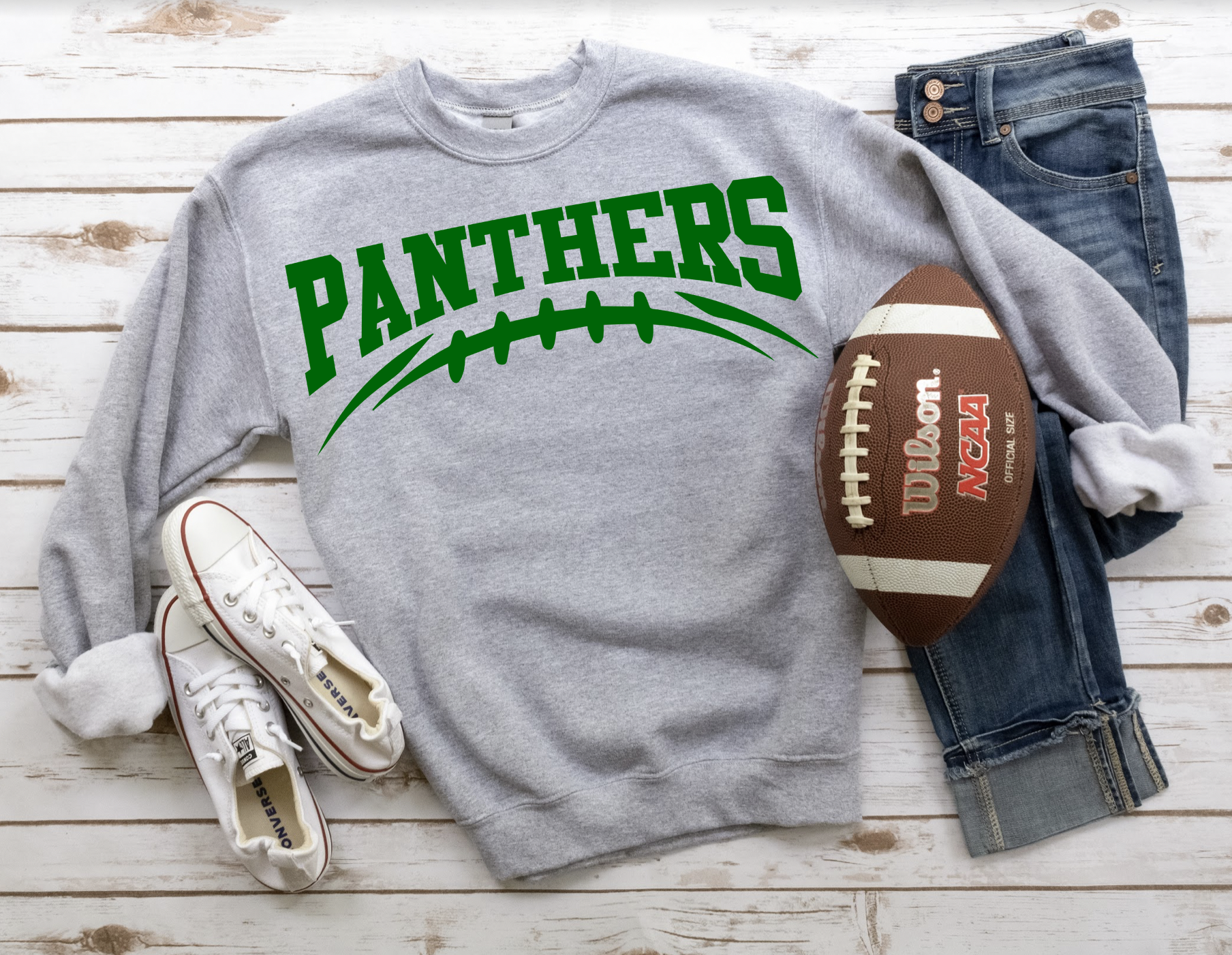 Panthers Football Arched DTF Print