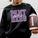 Panthers Varsity Glitter Effect DTF Print