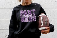 Panthers Varsity Glitter Effect DTF Print