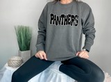 Distressed Wonky Panthers DTF Print