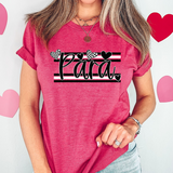 PARA Black and White Hearts DTF Print