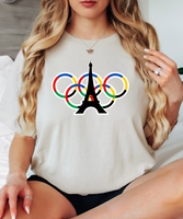 Paris Olympic Rings DTF Print