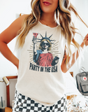 Patriotic Party In the USA Statue of Liberty DTF Print