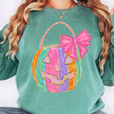 Pastel Pumpkin with Bow DTF Print