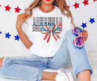 Coquette Patriotic Arkansas DTF Print