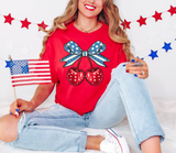 Patriotic Coquette Cherries DTF Print