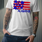 Alabama Plain Flag with Stars and Stripes DTF Print
