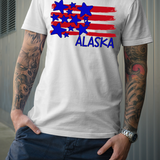 Alaska Plain Flag with Stars and Stripes DTF Print