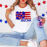 Arizona Plain Flag with Stars and Stripes DTF Print