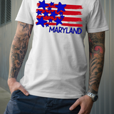 Maryland Plain Flag with Stars and Stripes DTF Print