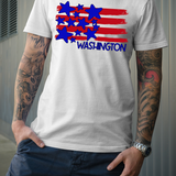 Washington Plain Flag with Stars and Stripes DTF Print