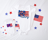 Patriotic Family Flag DTF Print
