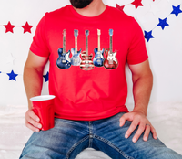 Patriotic Guitars DTF Print