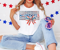 Coquette Patriotic Minnesota DTF Print