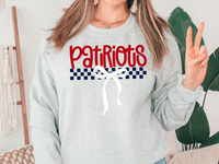 Patriots Simple Bow Checker DTF Print