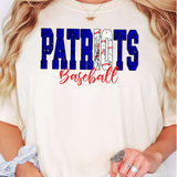 Patriots Sport Grunge DTF Print