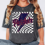 Patriots Checker Bolt DTF Print