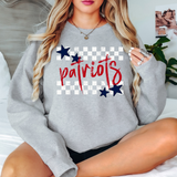 Patriots Checker Star DTF Print