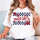 Patriots Checker Star DTF Print