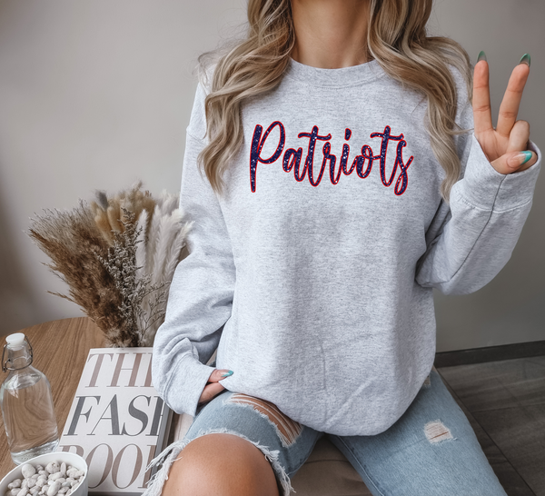 Patriots Glitter Effect DTF Print