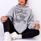 Patriots Basketball Sketch DTF Print