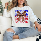 Patriots Repeat Football Bow DTF Print