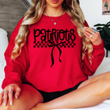 Patriots Simple Bow Checker DTF Print