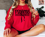 Patriots Simple Bow Checker DTF Print