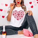 Valentine Dog Paw Heart DTF Print