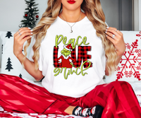 Peace Love Grinch DTF Print