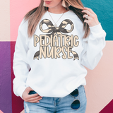 Pediatric Nurse Grey Camo Bow DTF Print