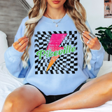 Pikeville Checker Bolt Distressed DTF Print
