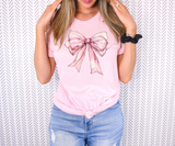 Coquette Pink Ribbon DTF Print