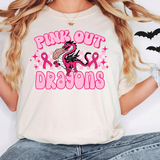 Pink Out Dragons Checker DTF Print