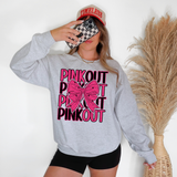 Pink Out Bow Repeat Glitter Effect DTF Print