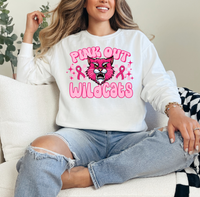 Pink Out Wildcats Checker DTF Print