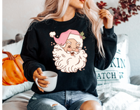 Pink Santa DTF Print