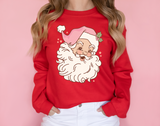 Pink Santa DTF Print