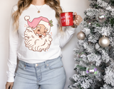 Pink Santa DTF Print