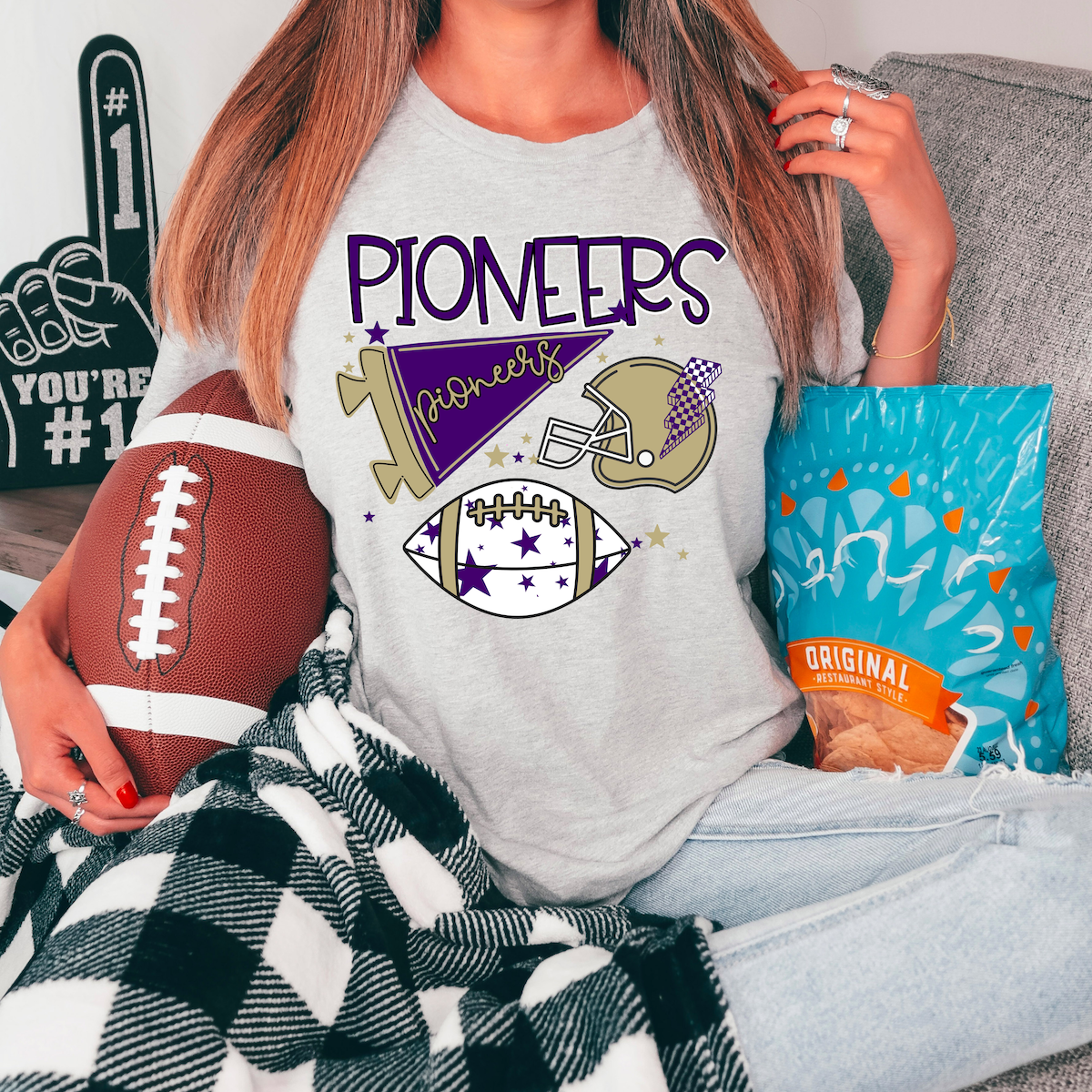 Pioneers Football Retrocollage DTF Print
