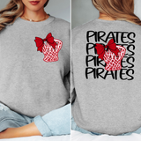 Pirates Basketball Net Bow DTF Print