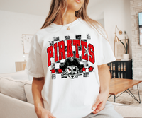 Pirates Checker Star Grunge DTF Print