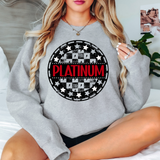 Platinum Checker Star Circle DTF Print