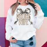 Police Wife Grey Camo Bow DTF Print