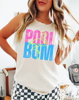 Neon Pool Bum Flamingo DTF Print