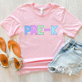 Back To School Elementary Pastel Bookworm DTF Print