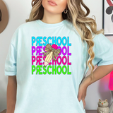Preschool Bookworm Repeat Leopard Pencil DTF Print