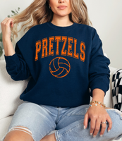 Pretzels Volleyball Arch Distressed DTF Print